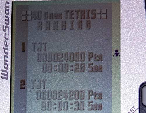 Wonderswan 40 line Hi-Score